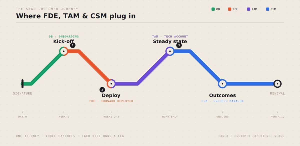 How AI and Product-Led Growth Are Reshaping FDE, TAM, and CSM Roles